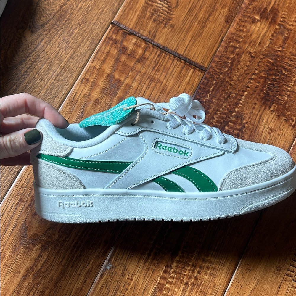 Reebok Women’s Tennis Sneakers in White and Green